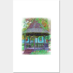 The Victorian Gazebo Sketched Posters and Art